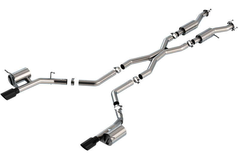 Borla 140885BC 2021+ Dodge Durango SRT Hellcat 6.2L V8 AWD S-Type Cat-Back Exhaust System - Black Chrome Tips