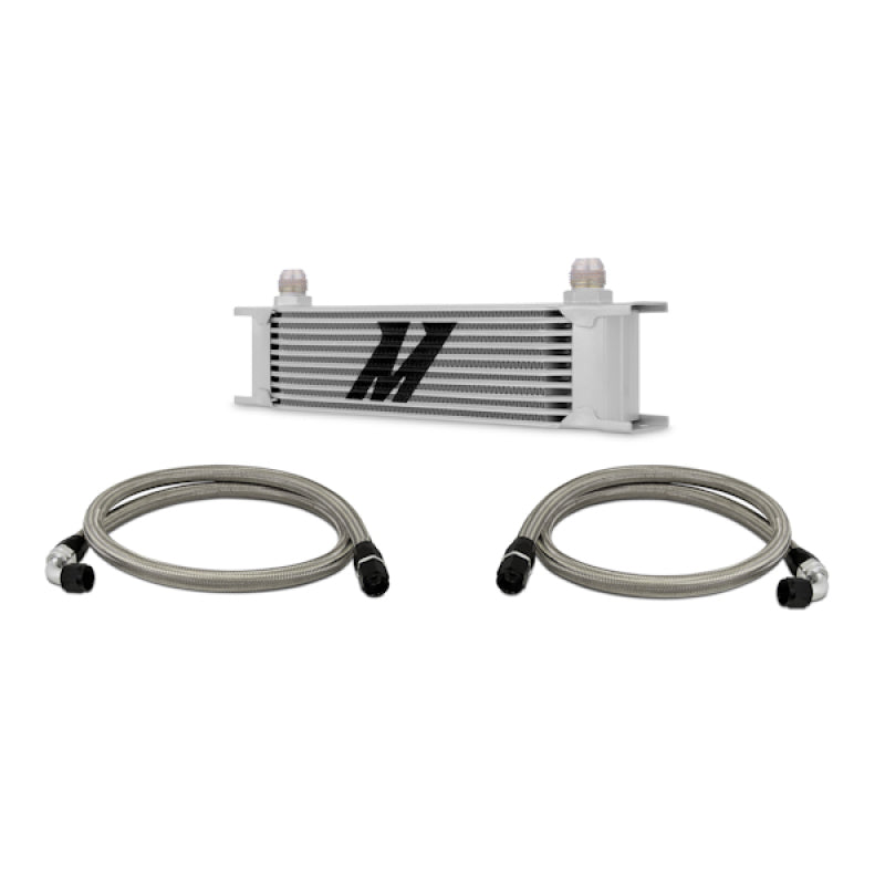 Mishimoto MMOC-U Universal 10 Row Oil Cooler Kit (Metal Braided Lines)