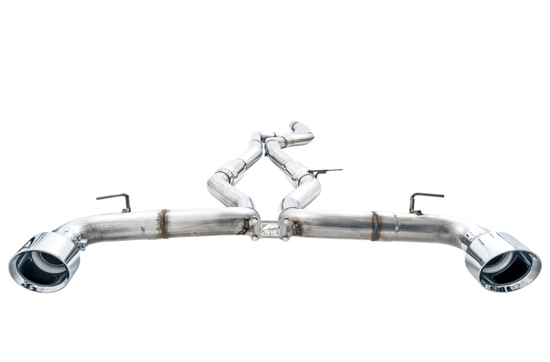 AWE Tuning 3015-32116 2020 Toyota Supra A90 Track Edition Exhaust - 5in Chrome Silver Tips