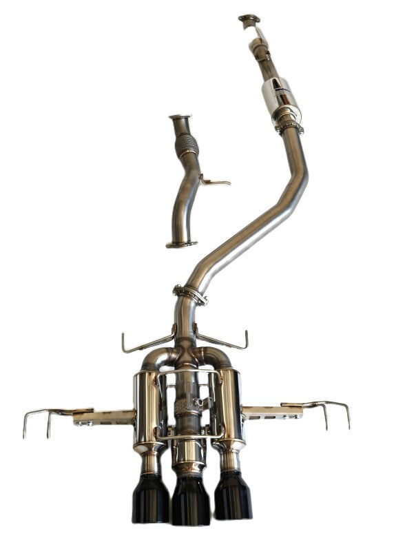 Invidia HS22CTRFGM3SBL 22+ HONDA CIVIC TYPE-R FL5 R400 SINGLE LAYER BLACK TIP CAT-BACK (NON POLISH PIPE)