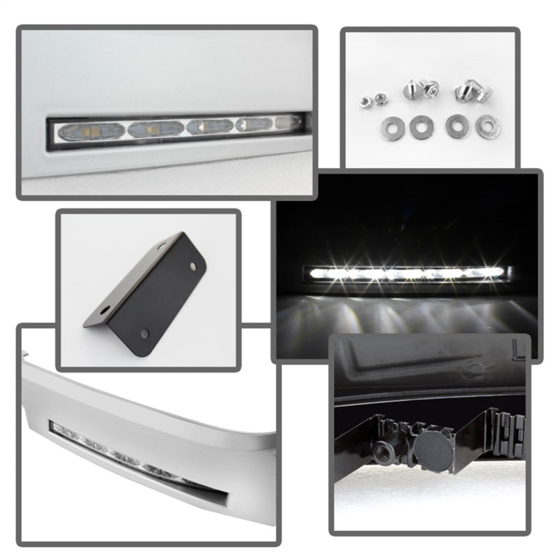 SPYDER 5077738 Spyder Toyota Tundra 07-13 Daytime LED Running Lights wo/switch Silver FL-DRL-TTU07-SIL