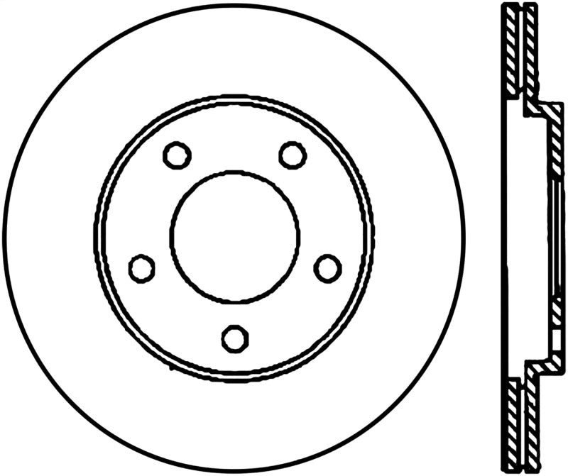 Stoptech 126.61087CSR StopTech Power Slot 05-10 Mustang V6/4.0L / GT V8-4.6L Rear Right CRYO Rotor