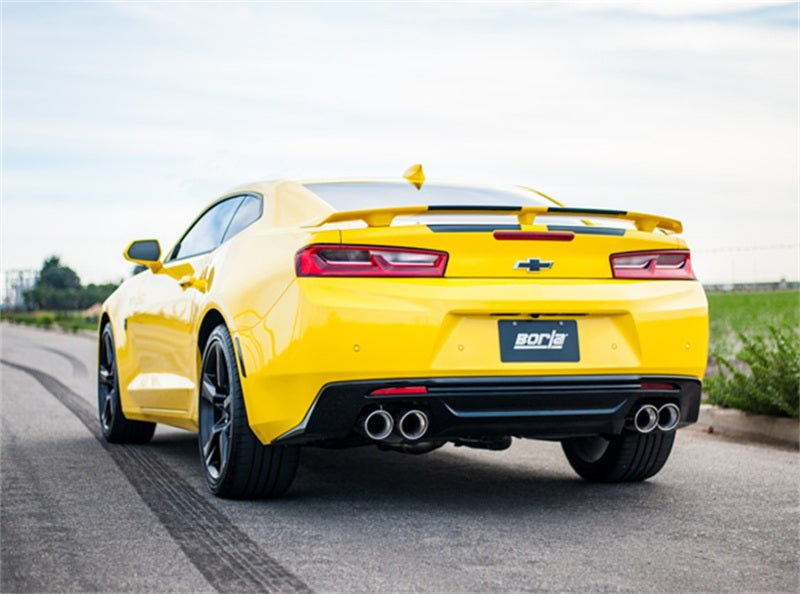 Borla 11924 16 Chevy Camaro SS 6.2L w/ Dual NPP S-Type Quad RD RL Tips Dual Exit Rear Section Exhaust