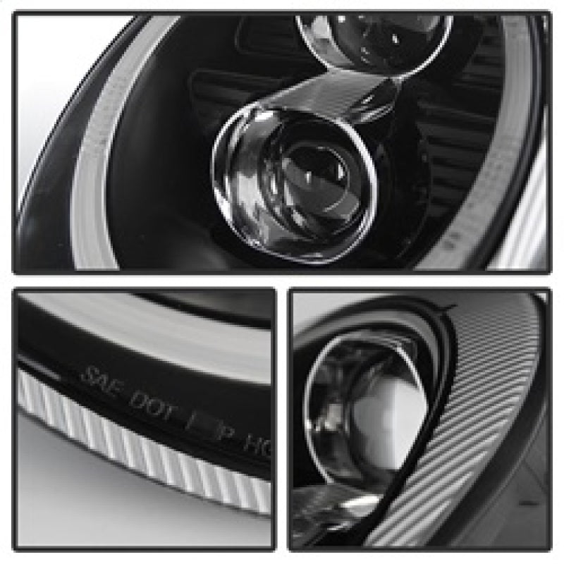 SPYDER 5080103 Spyder Porsche 911 05-09 Projector Headlights Xenon/HID Model- DRL LED Blk PRO-YD-P99705-HID-DRL-BK