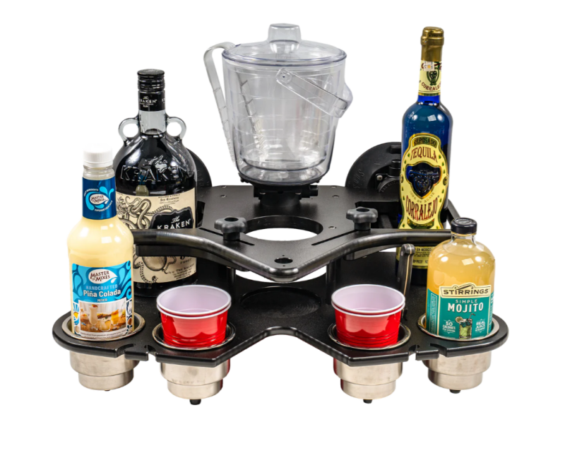 SeaSucker MC5348B Double Decker Party Barge Portable Bar - Black