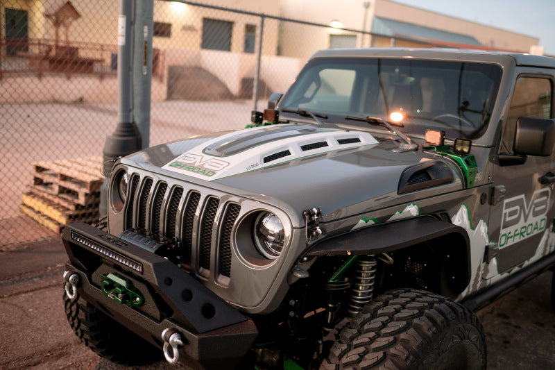 DV8 Offroad HDMBJL-01 18+ Jeep JL Heat Dispersion Hood - Primer Black