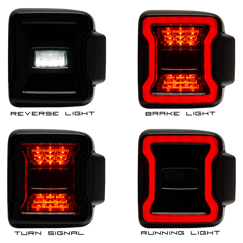 ORACLE Lighting 5852-504 Oracle Jeep Wrangler JL Black Series LED Tail Lights SEE WARRANTY