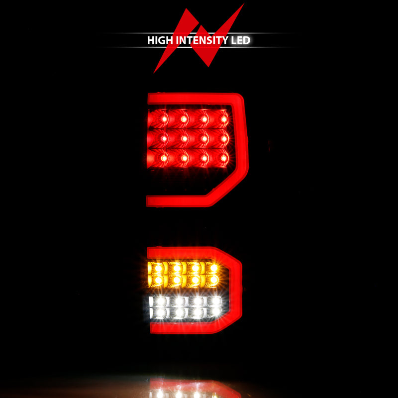 ANZO 311337 2007-2013 Toyota Tundra LED Taillights Plank Style Black w/Smoke Lens