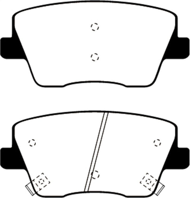 EBC DP42344R 2019+ Hyundai Veloster N (2nd Gen) 2.0L Turbo Yellowstuff Rear Brake Pads