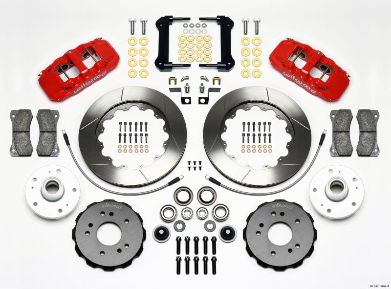 Wilwood 140-12824-R AERO6 Front Truck Kit 14.25in Red 97-03 Ford F150