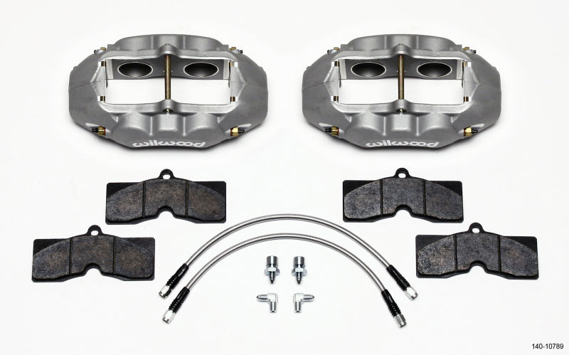 Wilwood 140-10789 D8-4 Front Caliper Kit Clear Corvette C2 / C3 65-82