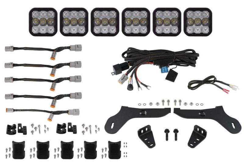 Diode Dynamics DD7337 17-20 Ford Raptor SS5 Grille CrossLink Lightbar Kit - Pro White Combo