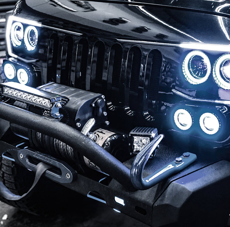ORACLE Lighting 5835-333 Oracle Vector Jeep Wrangler JK Grille Halo Kit - ColorSHIFT 2 SEE WARRANTY