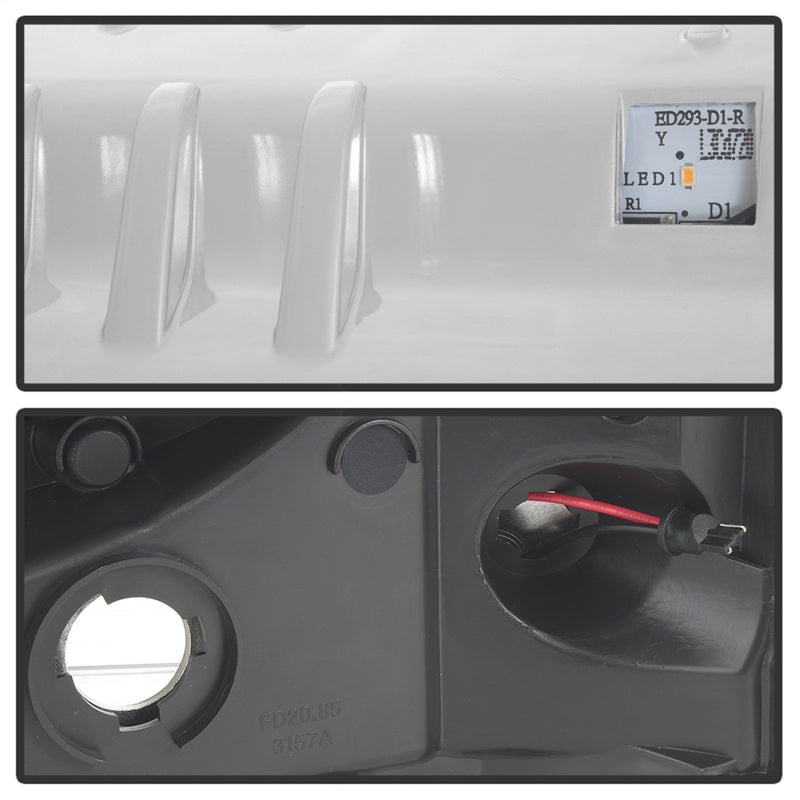 SPYDER 5084682 Spyder 05-07 Ford F250/350/450 SD Ver 2 Proj Headlights - Light Bar DRL - Black PRO-YD-FS05V2-LB-C