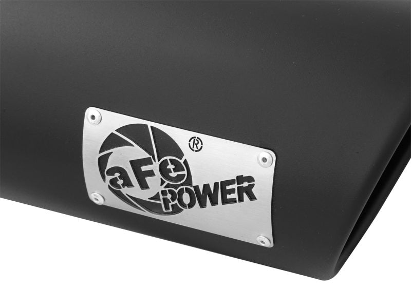 aFe 49T50601-B12 Diesel Exhaust Tip Bolt On Black 5in Inlet x 6in Outlet x 12in Long
