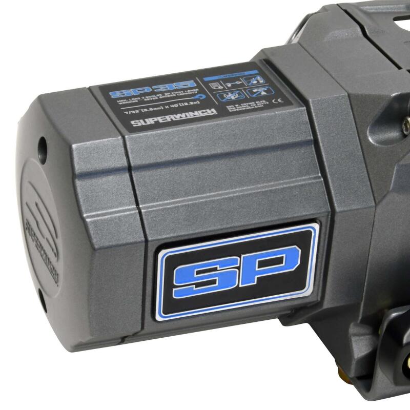 Superwinch 1135240 3500 LBS 12V DC 7/32in x 40ft Steel Rope Roller Fairlead SP 35 Winch