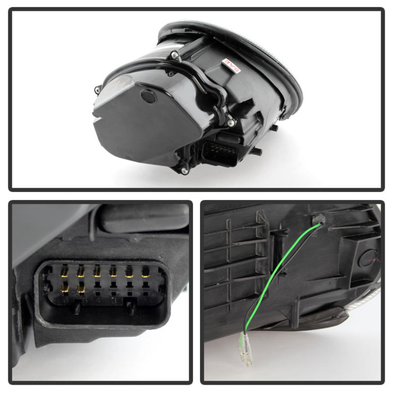 SPYDER 5080103 Spyder Porsche 911 05-09 Projector Headlights Xenon/HID Model- DRL LED Blk PRO-YD-P99705-HID-DRL-BK