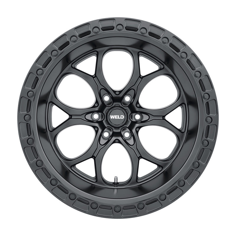 Weld W10809084575 Off-Road W108 20X9 Ledge 6X139.7 ET20 BS5.75 Satin Black / Black Ring 106.1