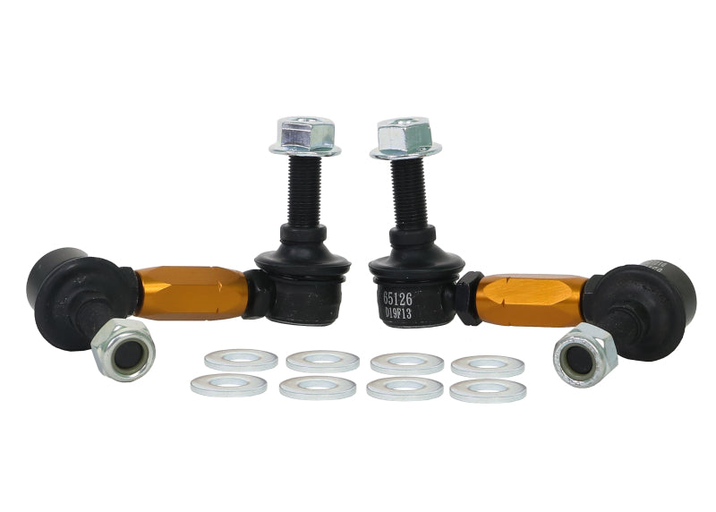 Whiteline KLC110 03+ Nissan 350z Z33 / 07-08 Infiniti G35 (Exc AWD) Fr Swaybar-Link Assy HD Adj Steel Ball