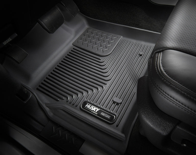 Husky Liners 53361 15-17 Ford F-250 Super Duty Crew Cab X-Act Contour Black Front Floor Liners