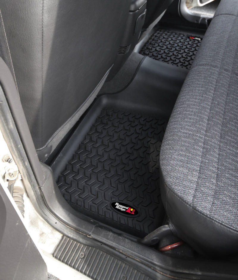 Rugged Ridge 12950.19 Floor Liner Rear Black 1984-2001 Jeep Cherokee XJ