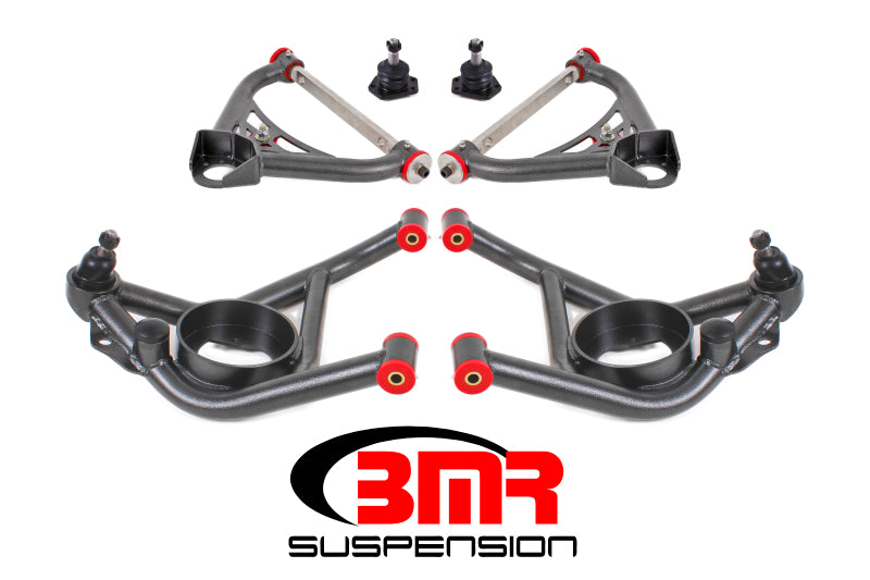 BMR Suspension AA031H BMR 70-81 2nd Gen F-Body Upper And Lower A-Arm Kit - Black Hammertone