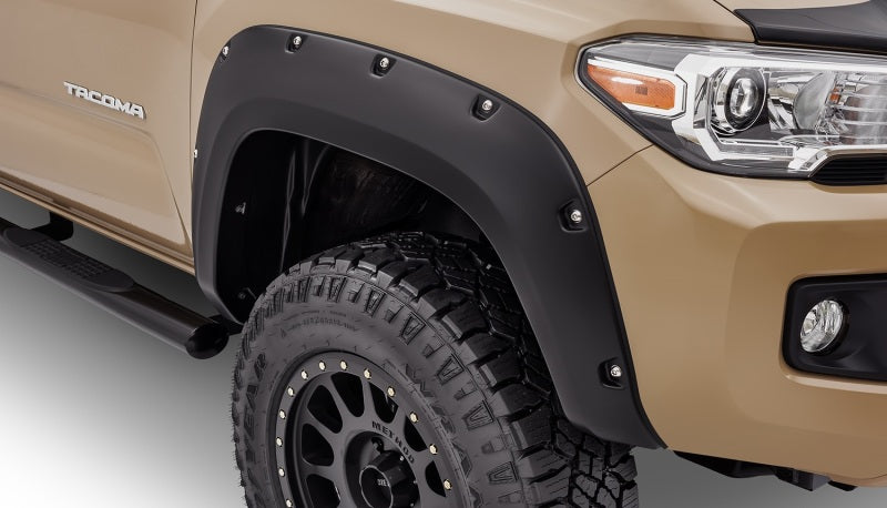 Bushwacker 30047-02 16-18 Toyota Tacoma Pocket Style Flares 2pc 60.5/73.7in Bed - Black