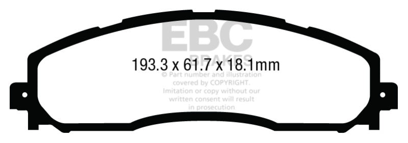 EBC ED93016 13+ Ford F250 (inc Super Duty) 6.2 (2WD) Extra Duty Rear Brake Pads