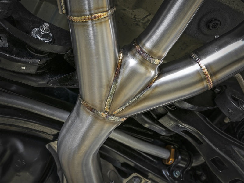 aFe 49-36616-C POWER Takeda 2-1/2in to 2-1/4in 304SS Catback Dual-Exit Exhaust 17+ Honda Civic Type R w/CF Tips
