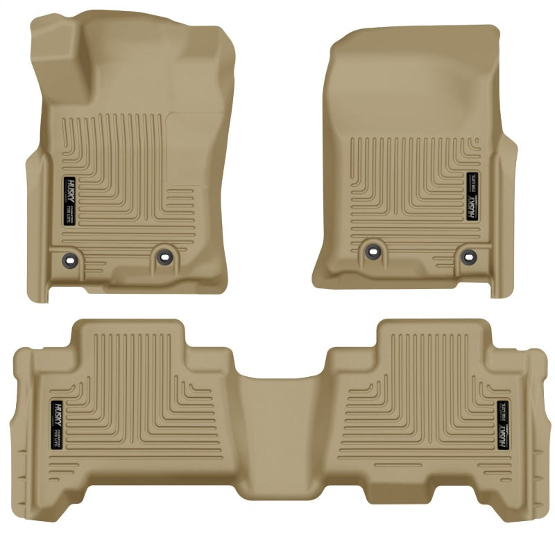 Husky Liners 99573 2013 Toyota 4Runner WeatherBeater Tan Front & 2nd Seat Floor Liners