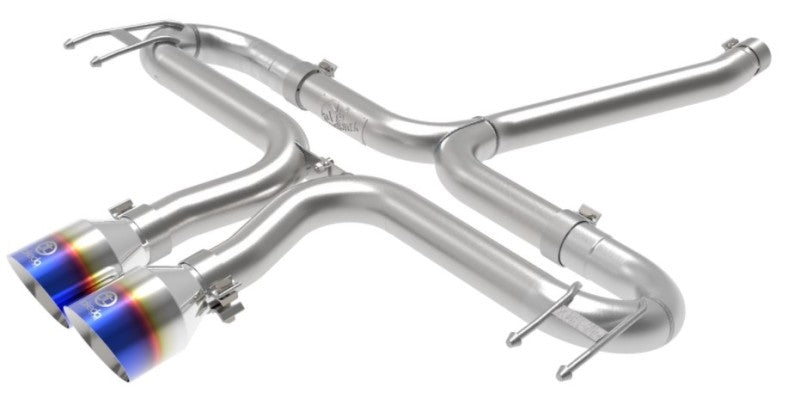 aFe 49-36625-L Takeda 2-1/2in 304 SS Axle-Back Exhaust w/Blue Flame Tips 17-20 Honda Civic Sport L4-1.5L (t)