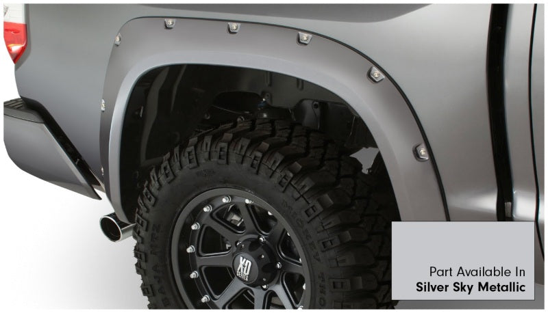 Bushwacker 30918-53 16-18 Toyota Tundra Fleetside Pocket Style Flares 4pc 66.7/78.7/97.6in Bed - Silver Sky