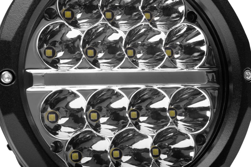 Go Rhino 750700623DRS Xplor Bright Series Round LED Driving Light Kit w/DRL (Surface Mount) 6in - Blk (2 pc)