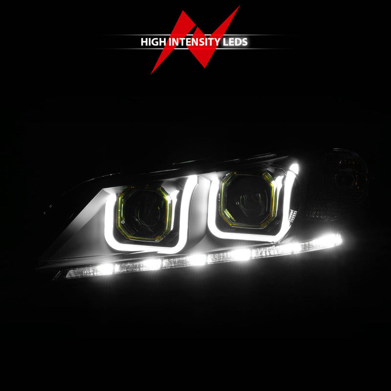 ANZO 121492 2013-2015 Honda Accord (4dr ONLY) Projector Headlights w/ U-Bar Black