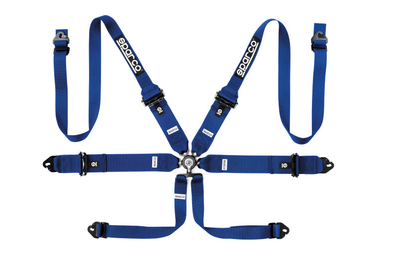 SPARCO 04818RHAL1AZ Sparco BELT 6 PNT 3 to 2in HANS ALUM
