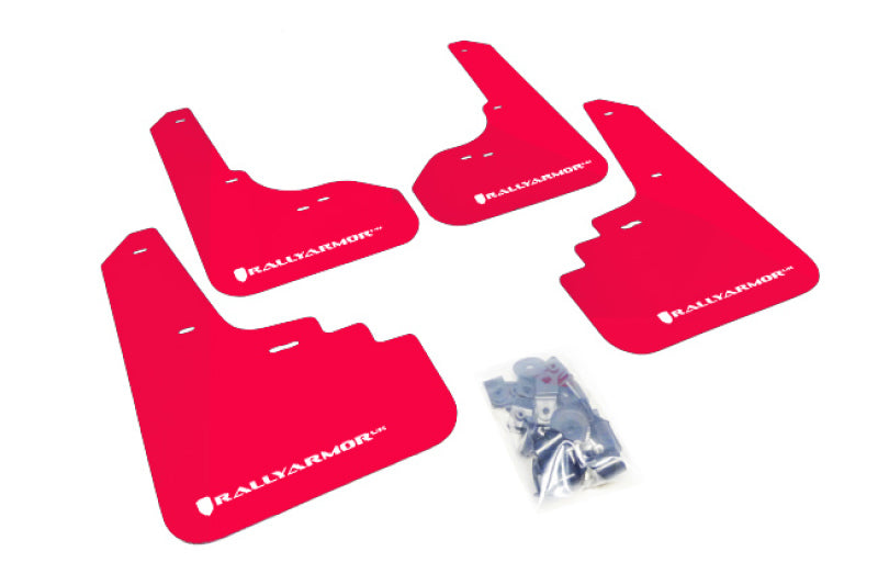 Rally Armor MF4-UR-RD/WH 05-09 Subaru Legacy GT / Outback Red UR Mud Flap w/ White Logo