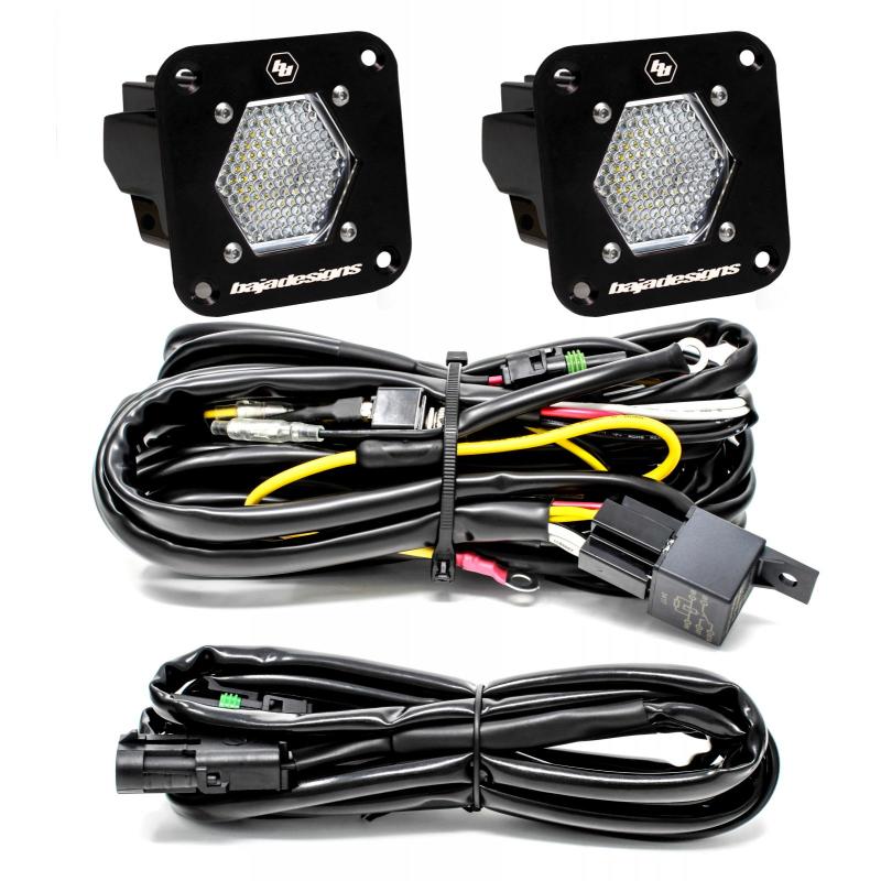 Baja Designs 387809 S1 Work/Scene LED Light Backup Kit w/ Mounting Bracket Pair
