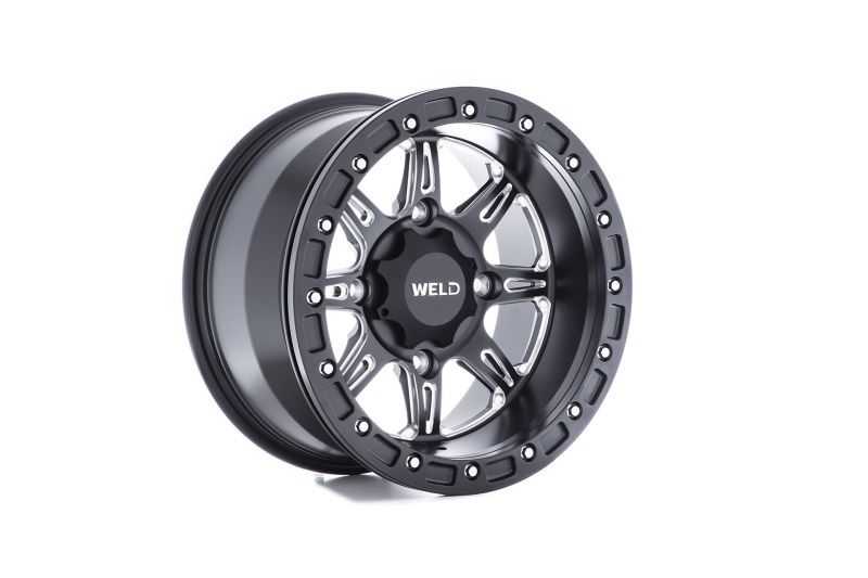 Weld U511B8042400 UTV RF Series Cheyenne U511 15x8 Cheyenne Beadlock 4x136 4BS Satin BLK MIL
