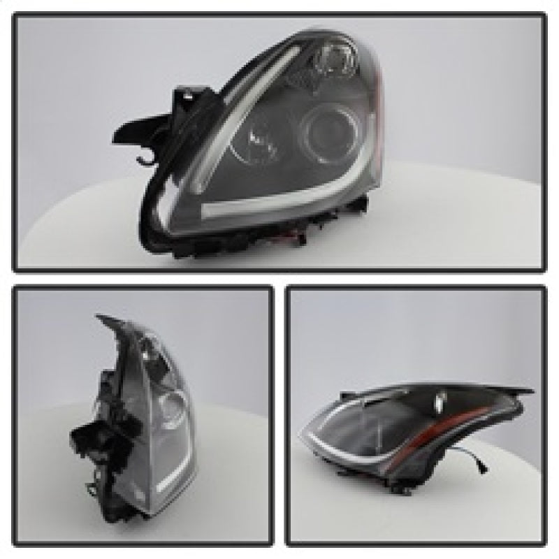 SPYDER 5076830 Spyder Nissan Altima 4Dr 10-12 Projector Headlights Light DRL LED Halo Blk PRO-YD-NA104D-LTDRL-BK