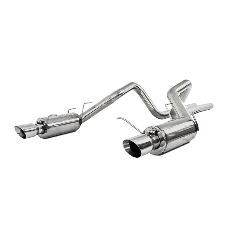 MBRP S7258409 11-14 Ford Mustang GT 5.0L Dual Split Rear Street Version T409 3in Cat Back Exhaust System