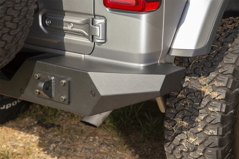 Rugged Ridge 11548.51 Spartan Rear Bumper Full Width 18-20 Jeep Wrangler JL