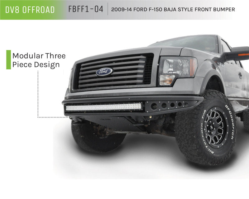 DV8 Offroad FBFF1-04 09-14 Ford F-150 Baja Style Front Bumper