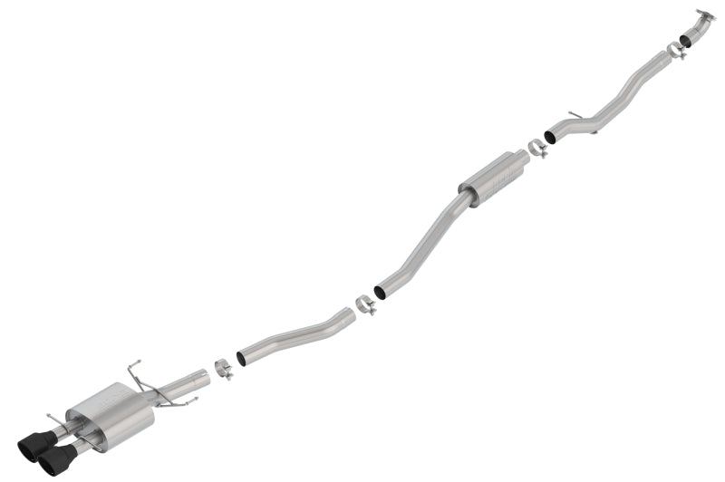 Borla 140803CB 17-19 Honda Civic SI Sedan 1.5L Turbo MT FWD 4DR Catback S-TYPE w/ Ceramic Black Tips