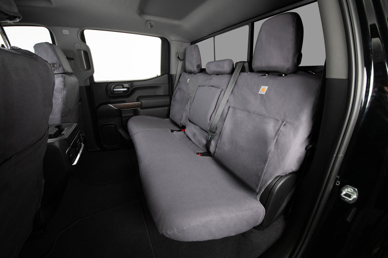 Covercraft SSC2517CAGY 17-19 Chevrolet Silverado Carhartt SeatSaver Custom Front Row Seat Covers - Gravel