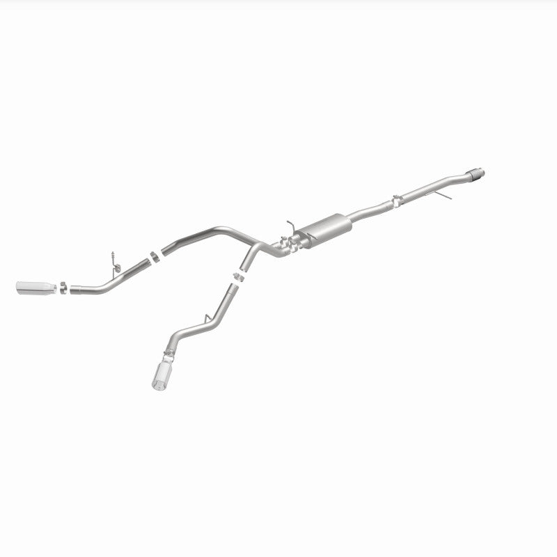 Magnaflow 15269 14 Chev Silverado V8 5.3L CC/EC Cab Dual Split Behind Rear Tires Exit SS Cat Back Perf Exh