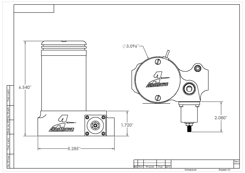 Aeromotive 11202 A2000 Drag Race Carbureted Fuel Pump