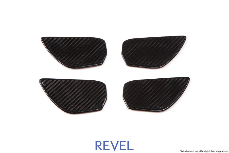 Revel 1TR4GT0AH08 GT Dry Carbon Door Trim Inner Handles (FL/FR/RL/RR) 16-18 Honda Civic - 4 Pieces