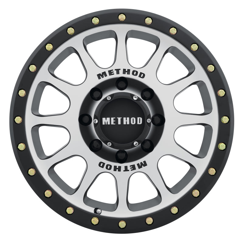 Method Wheels MR30578580300 Method MR305 NV 17x8.5 0mm Offset 8x6.5 130.81mm CB Machined/Black Street Loc Wheel