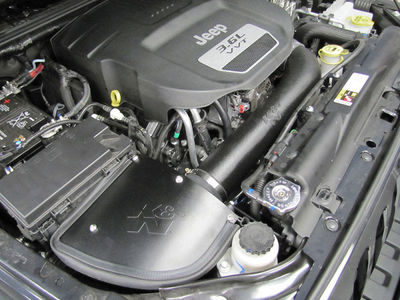K&N Engineering 57-1566 K&N 12-14 Jeep Wrangler V6 3.6L Performance Intake Kit