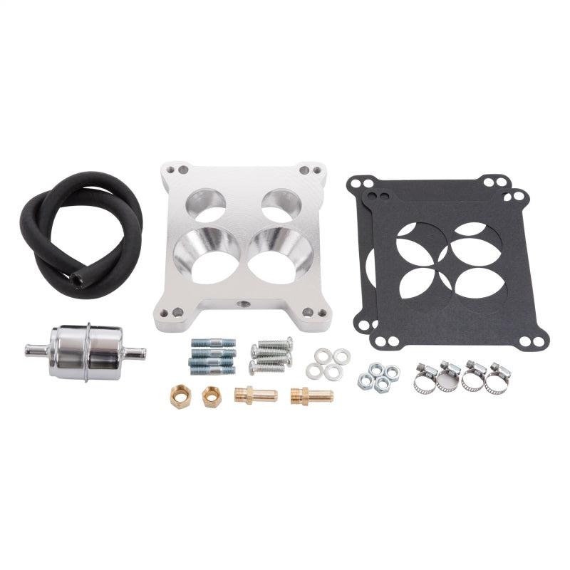 Edelbrock EDE2697 Carburetor Adapter w/Fuel Line Kit
